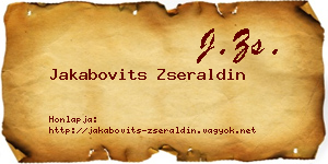 Jakabovits Zseraldin névjegykártya